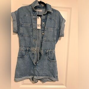 Zara denim jumpsuit